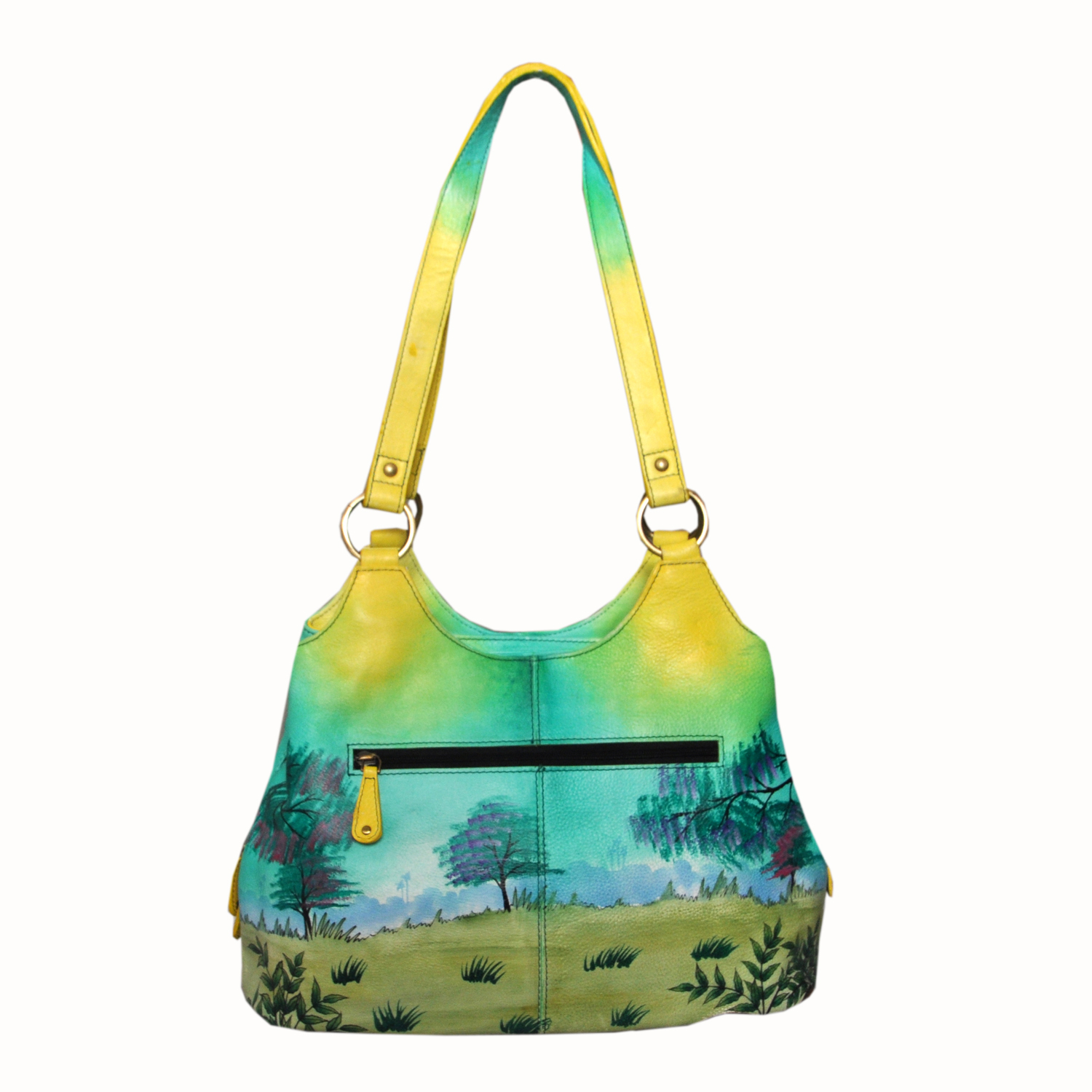 hand painted leather handbags